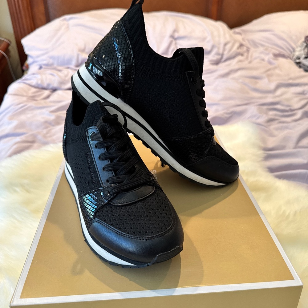MICHAEL Michael Kors Black Billie Trainer Women's Sneakers